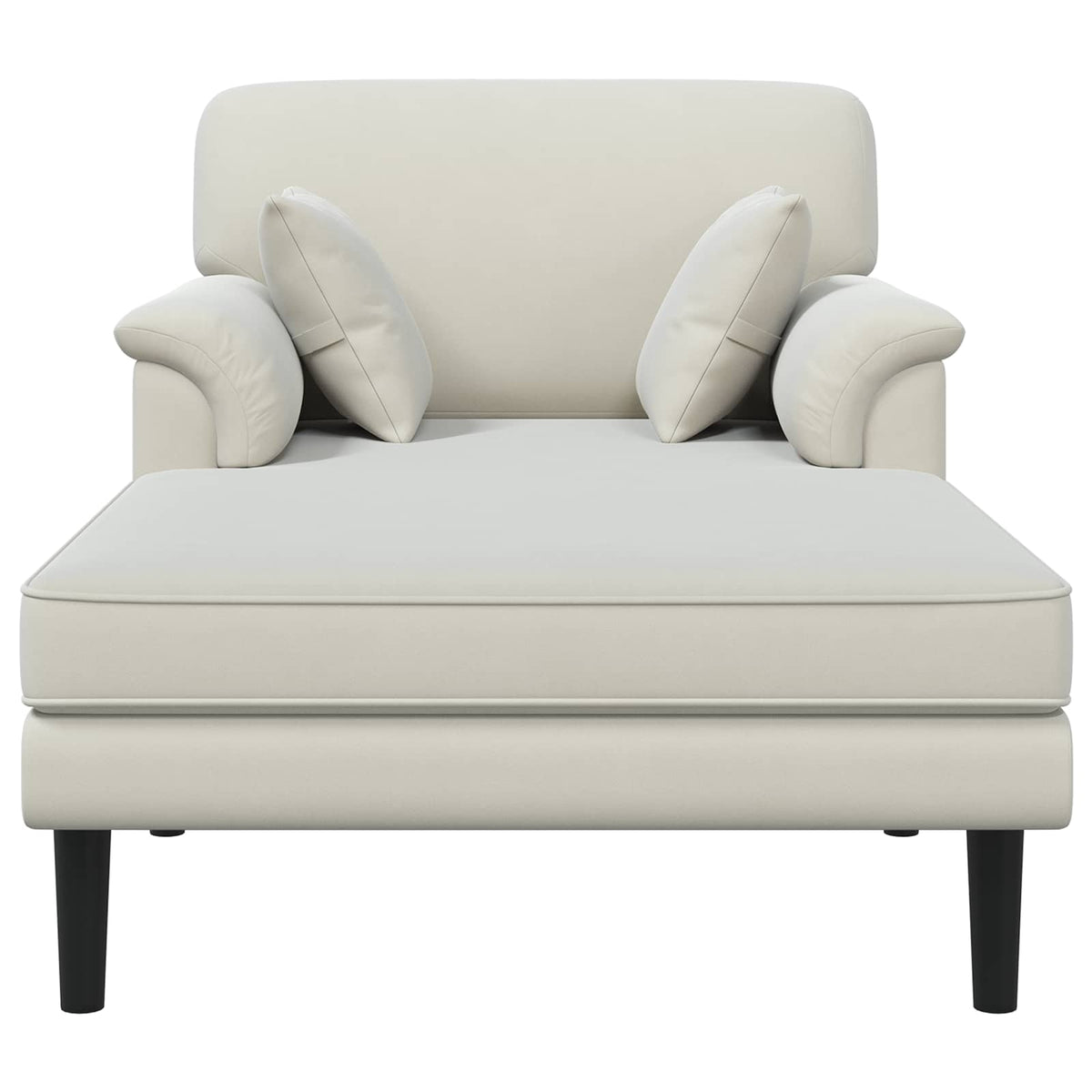 Chaise longue Crèmekleurig fluweel