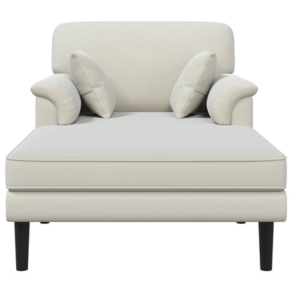 Chaise longue Crèmekleurig fluweel