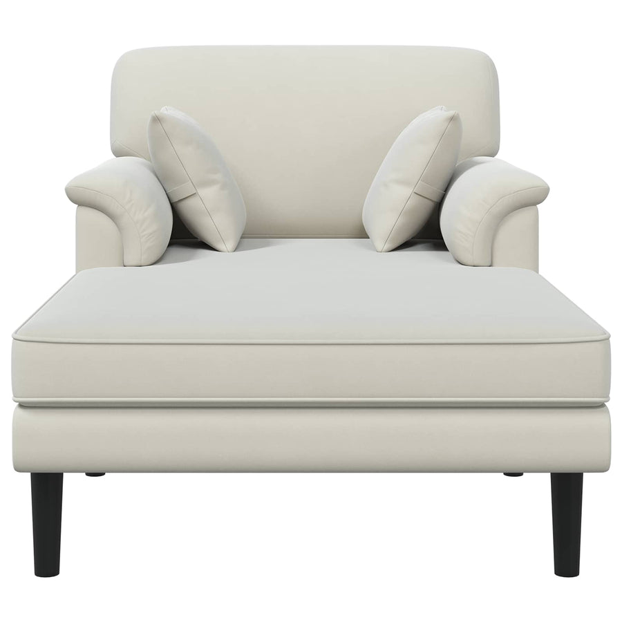 Chaise longue Crèmekleurig fluweel