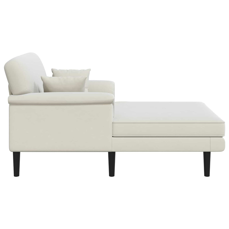 Chaise longue Crèmekleurig fluweel