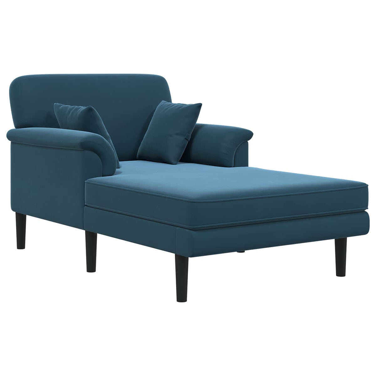 Chaise longue Blauw fluweel