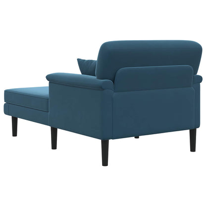 Chaise longue Blauw fluweel