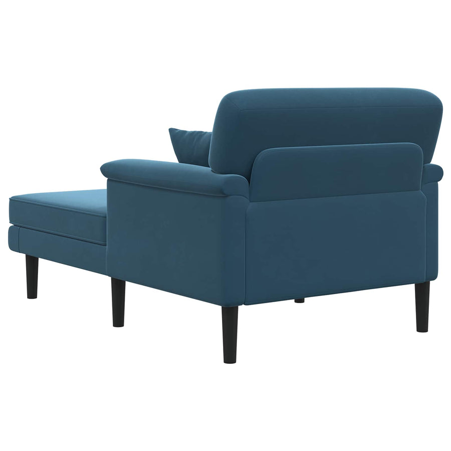 Chaise longue Blauw fluweel