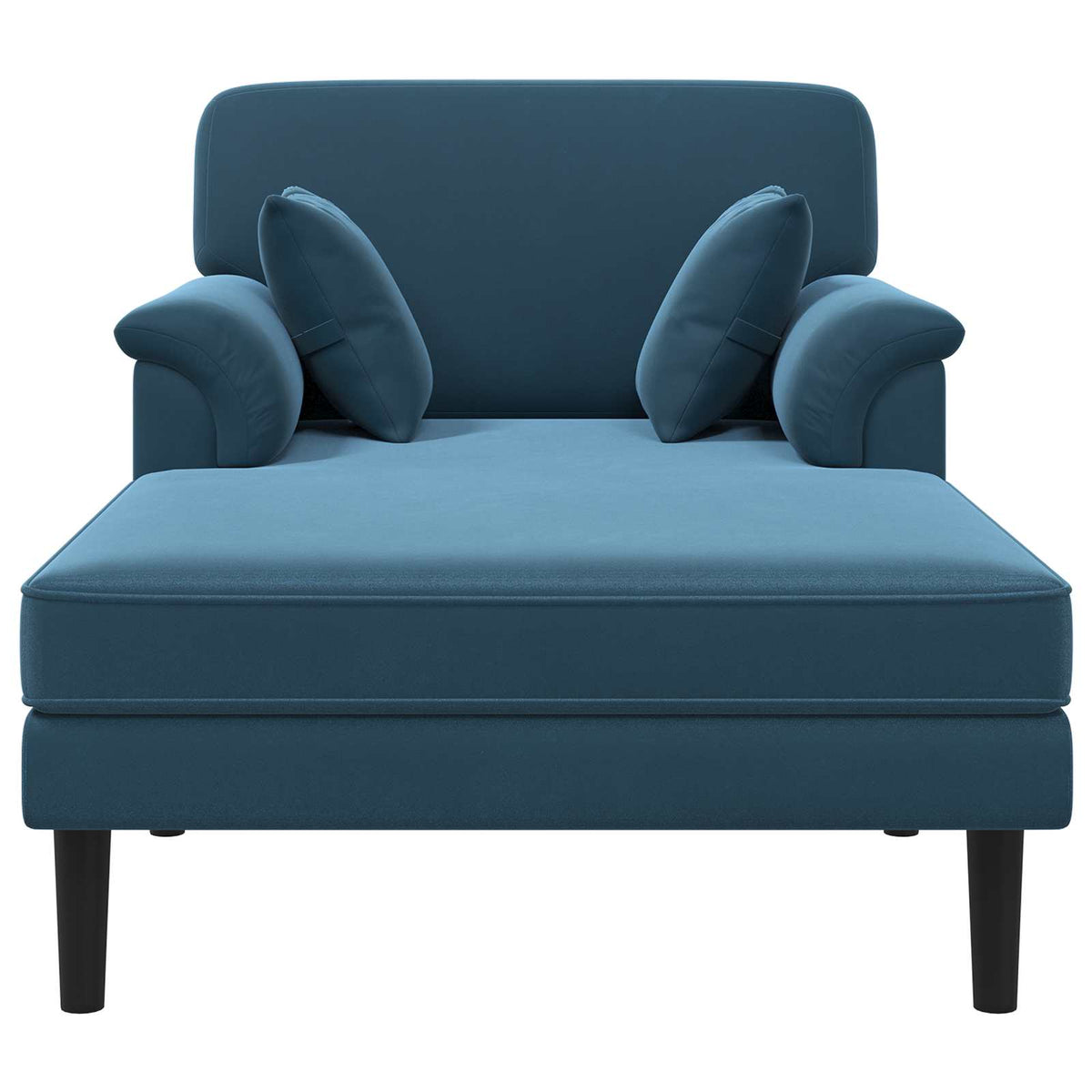 Chaise longue Blauw fluweel