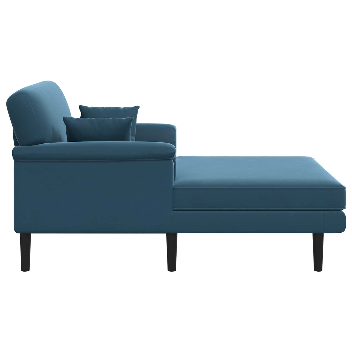 Chaise longue Blauw fluweel