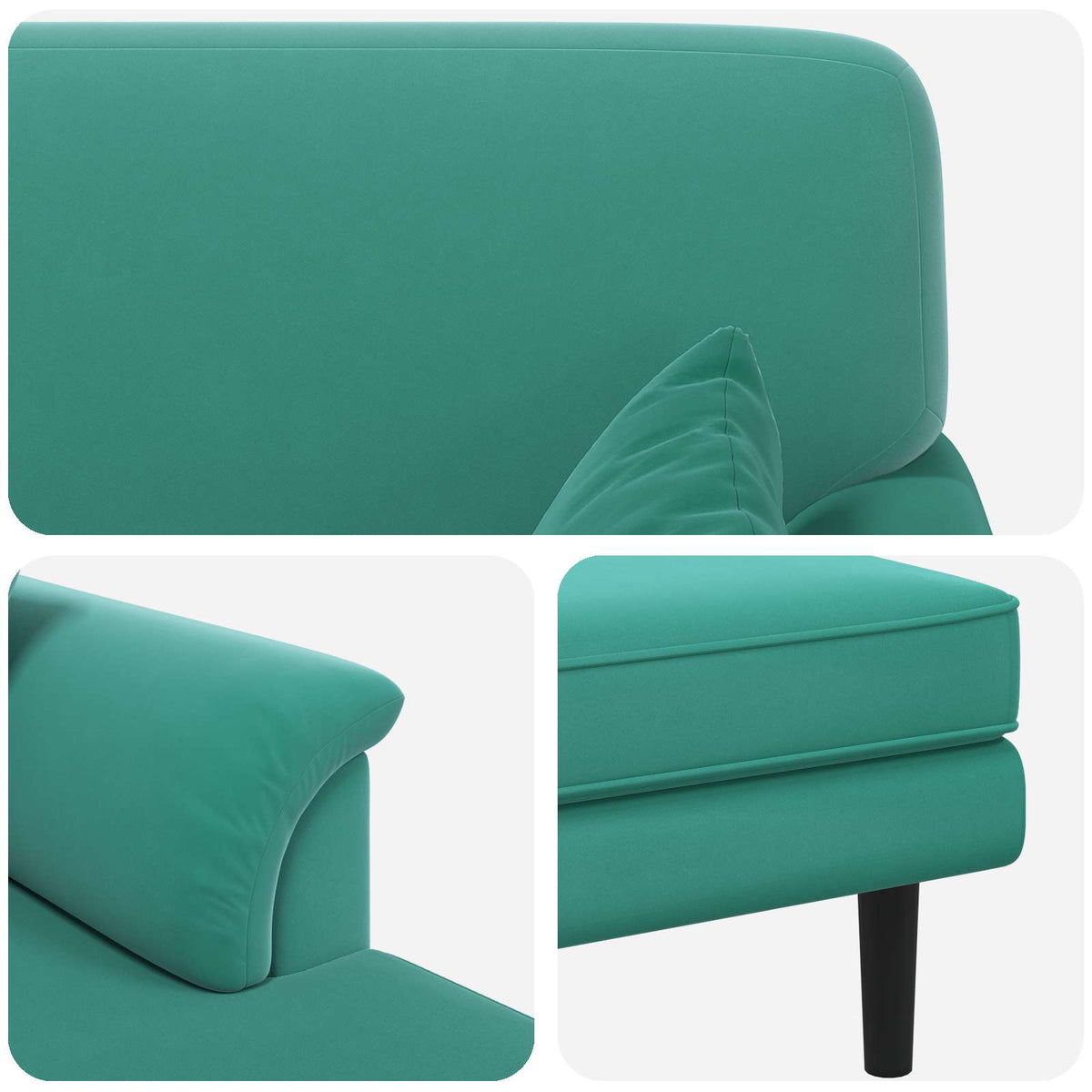 Chaise longue Turquoise fluweel