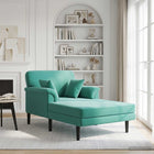 Chaise longue 174x101x90 cm turquoise fluweel