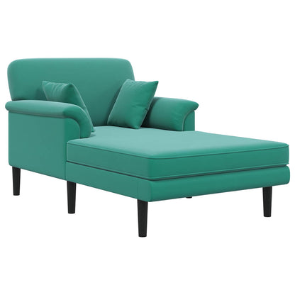 Chaise longue Turquoise fluweel