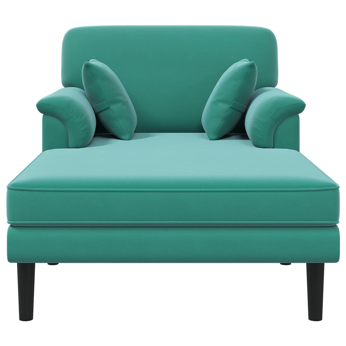 Chaise longue Turquoise fluweel