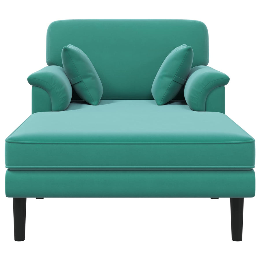 Chaise longue Turquoise fluweel