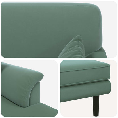 Chaise longue Zeegroen fluweel