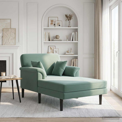 Chaise longue Zeegroen fluweel