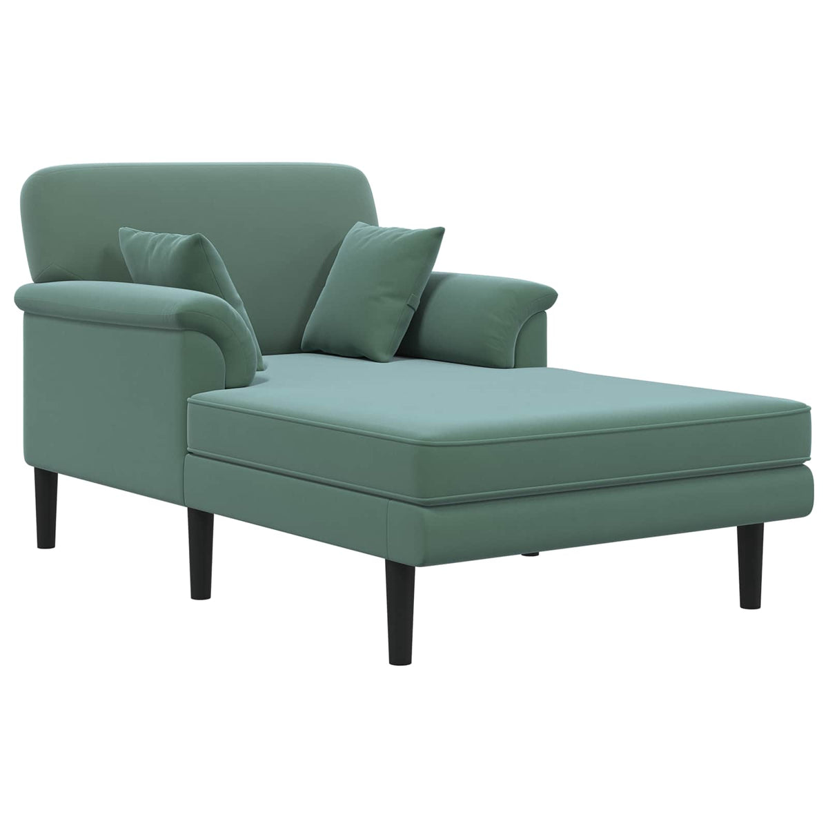 Chaise longue Zeegroen fluweel