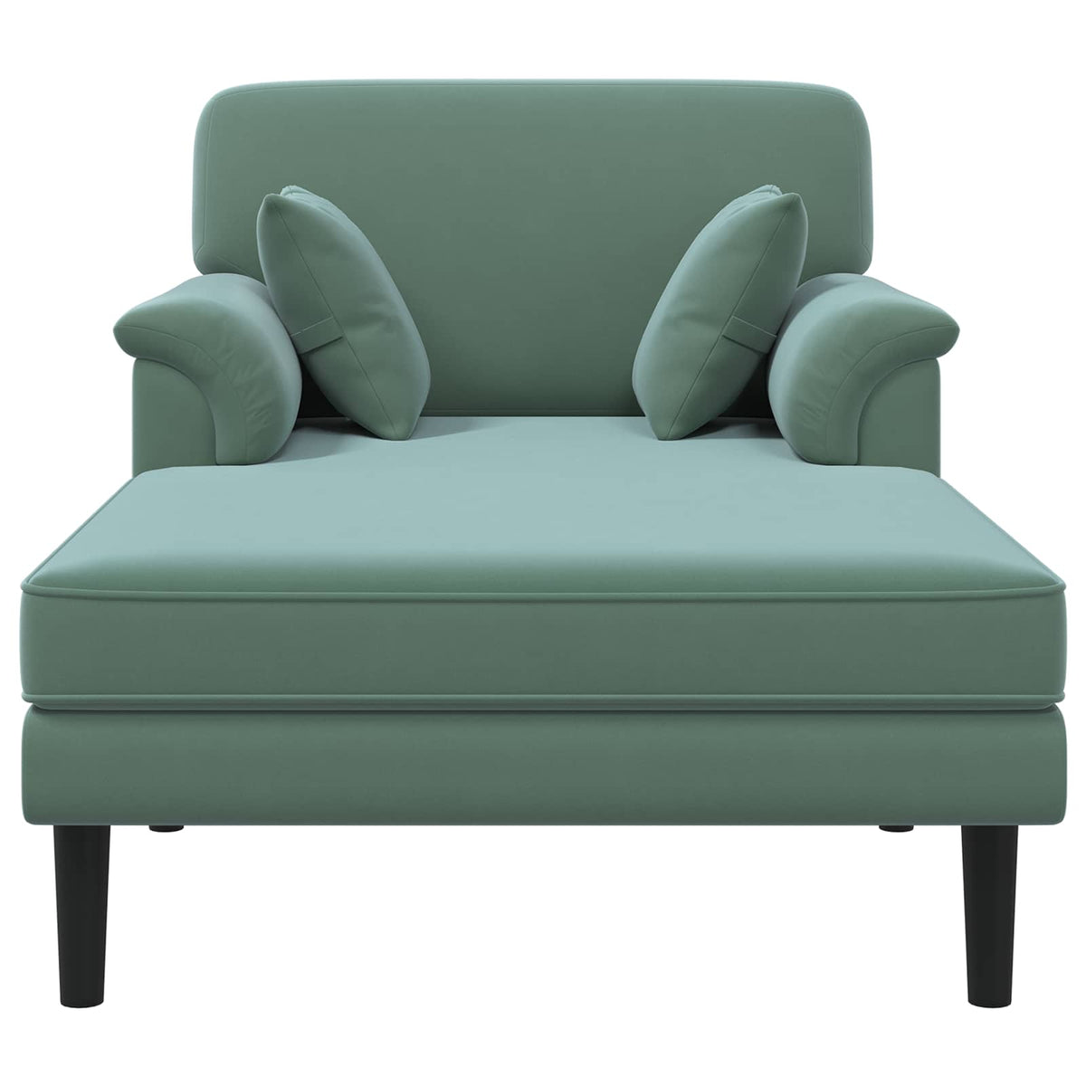 Chaise longue Zeegroen fluweel