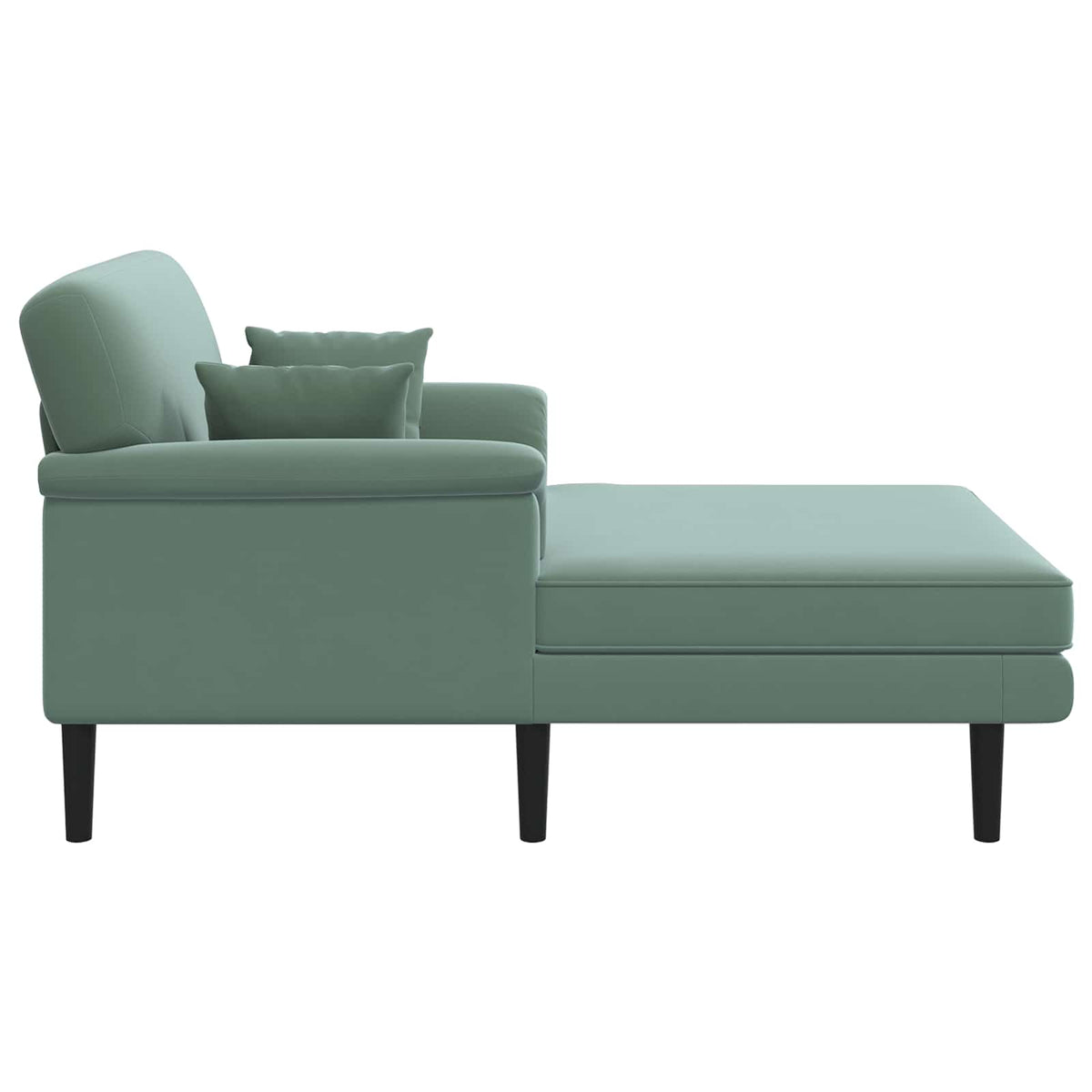 Chaise longue Zeegroen fluweel