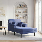 Chaise longue 174x101x90 cm politiablauw fluweel