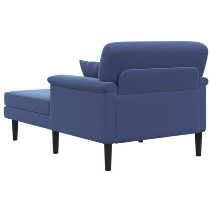 Chaise longue Politieblauw fluweel