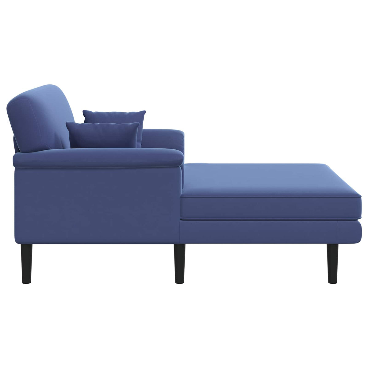 Chaise longue Politieblauw fluweel