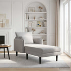 Chaise longue 173x86x84 cm lichtgrijs bouclé
