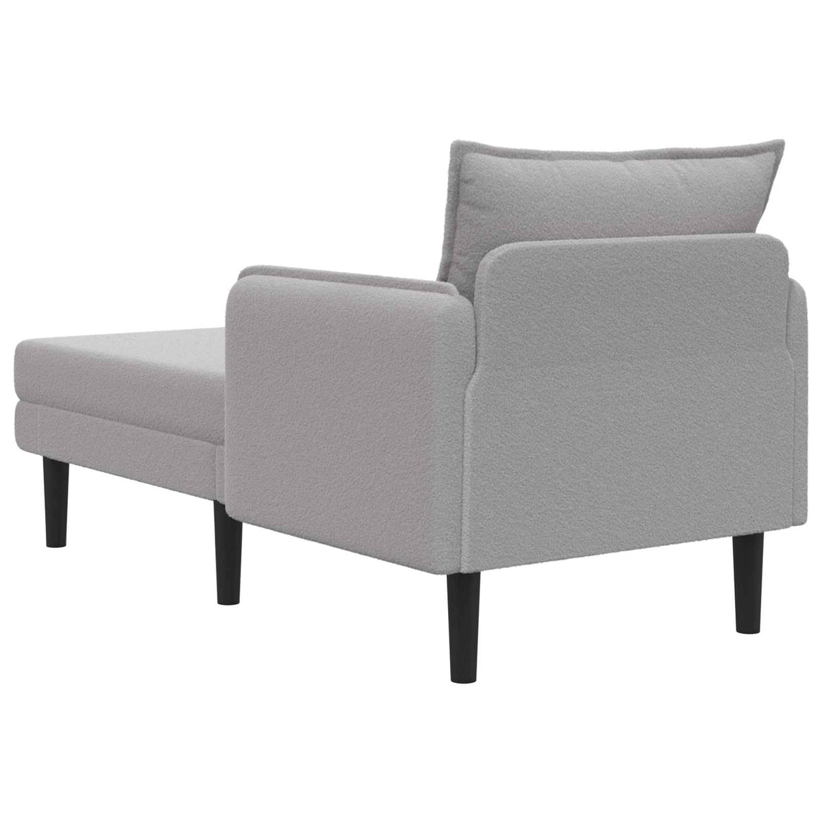 Grote chaise longue Lichtgrijs Bouclé