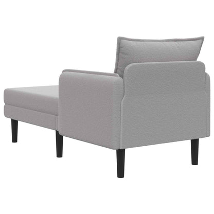 Grote chaise longue Lichtgrijs Bouclé