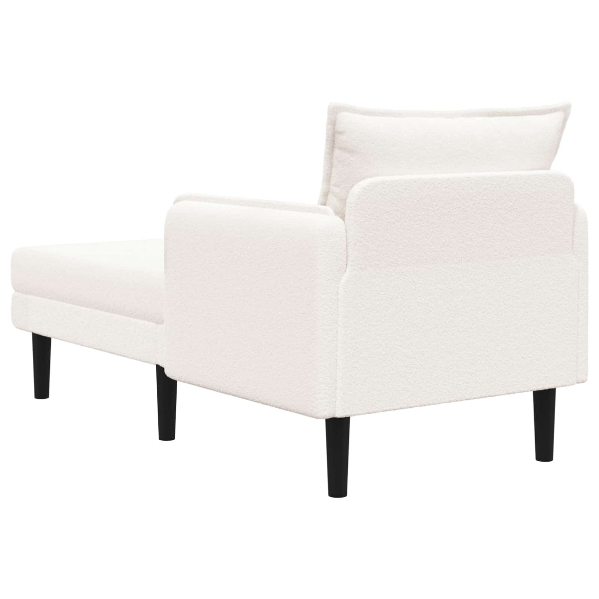 Grote chaise longue Crèmekleurig Bouclé
