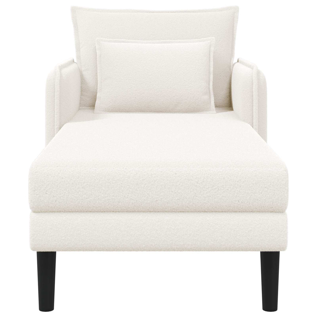Grote chaise longue Crèmekleurig Bouclé