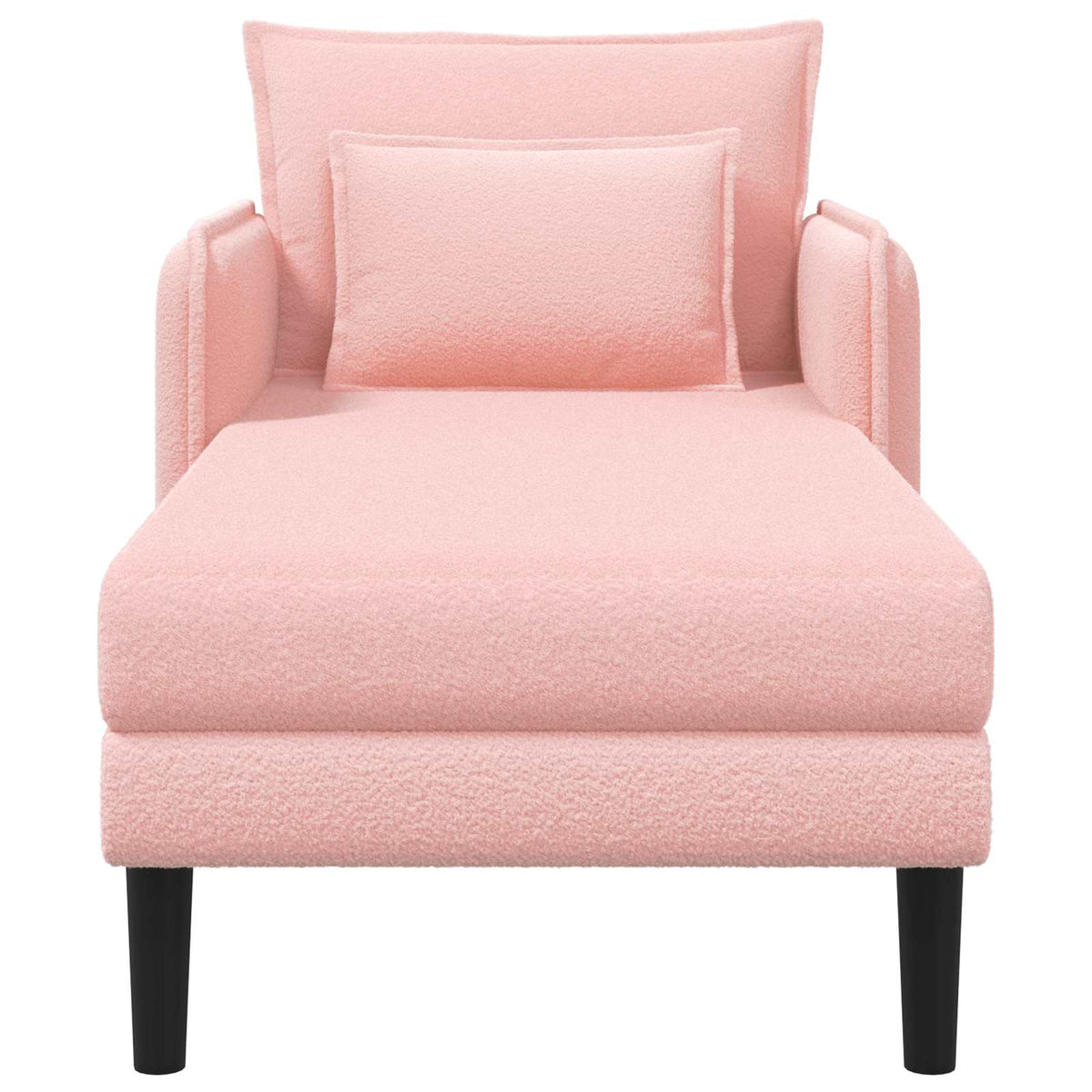 Grote chaise longue Roze Bouclé