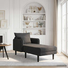 Chaise longue 173x86x84 cm donkergrijs bouclé
