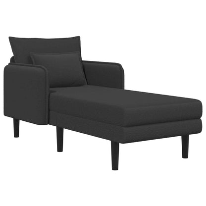 Grote chaise longue Donkergrijs Bouclé