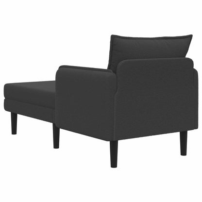Grote chaise longue Donkergrijs Bouclé