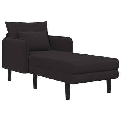Grote chaise longue Zwart Bouclé