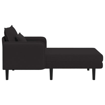 Grote chaise longue Zwart Bouclé