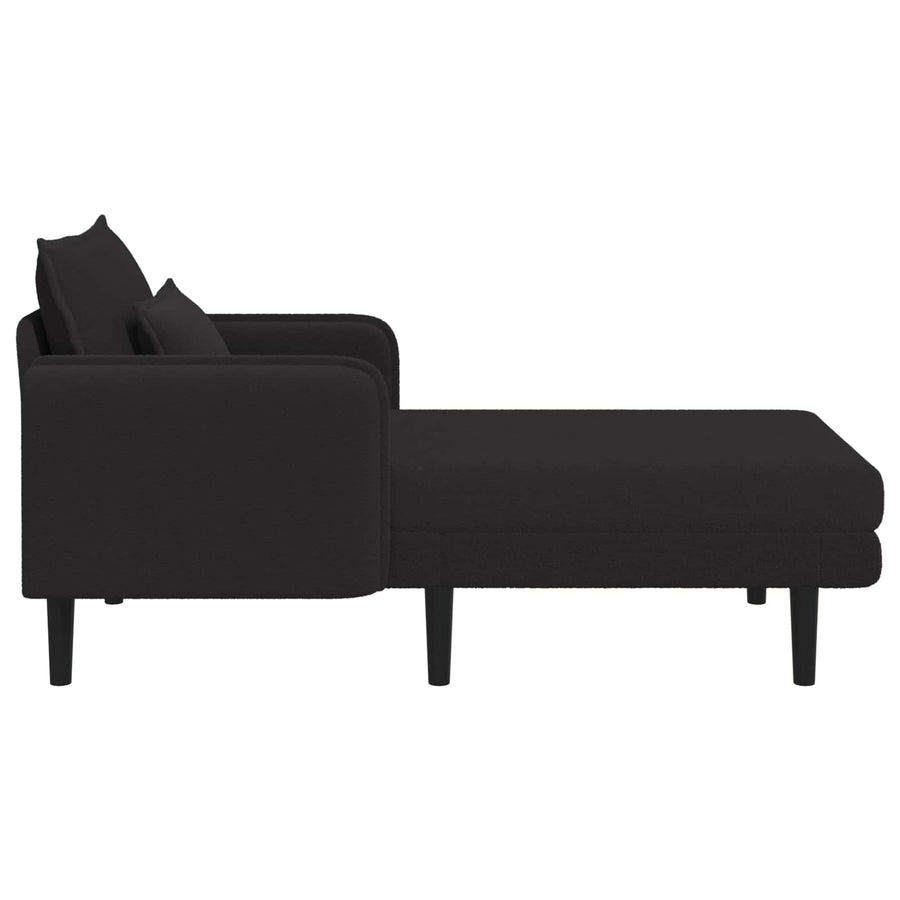 Grote chaise longue Zwart Bouclé