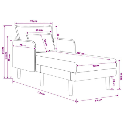 Grote chaise longue Zwart Bouclé