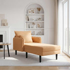 Chaise longue 173x86x84 cm beige bouclé