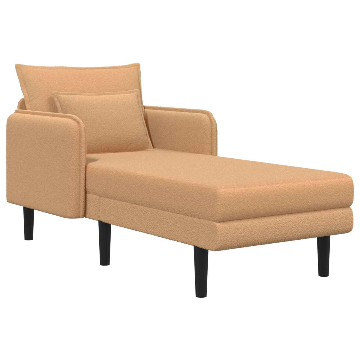Grote chaise longue Beige Bouclé
