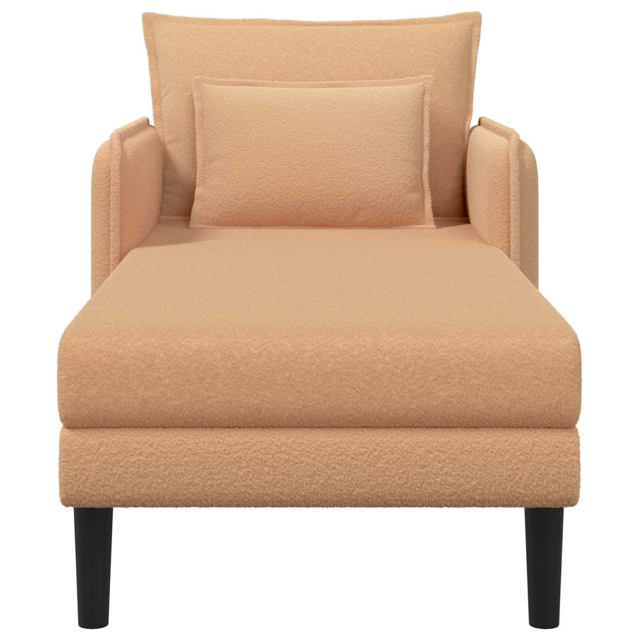 Grote chaise longue Beige Bouclé