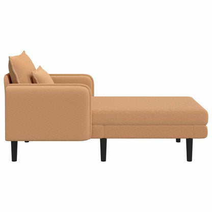 Grote chaise longue Beige Bouclé