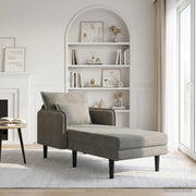 Chaise longue lichtgrijs 84x173x86 cm
