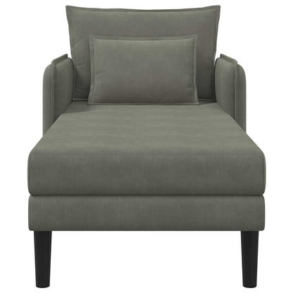 Grote chaise longue Lichtgrijs Katoenen stof