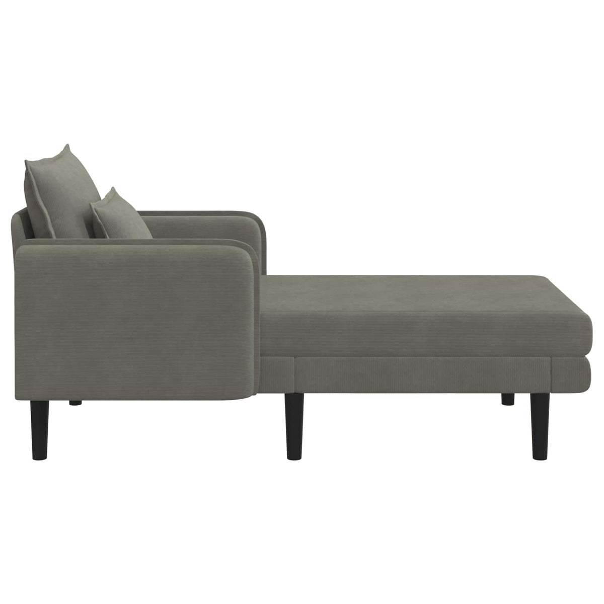 Grote chaise longue Lichtgrijs Katoenen stof