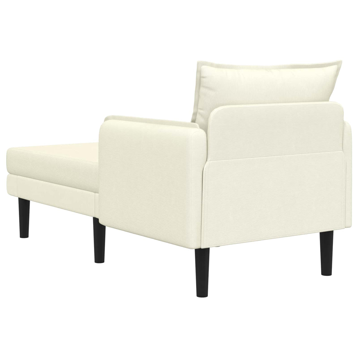 Grote chaise longue Crèmekleurig Katoenen stof