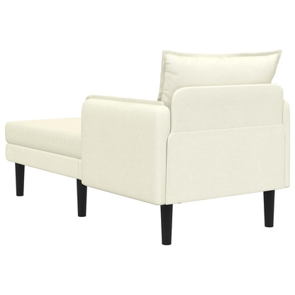 Grote chaise longue Crèmekleurig Katoenen stof