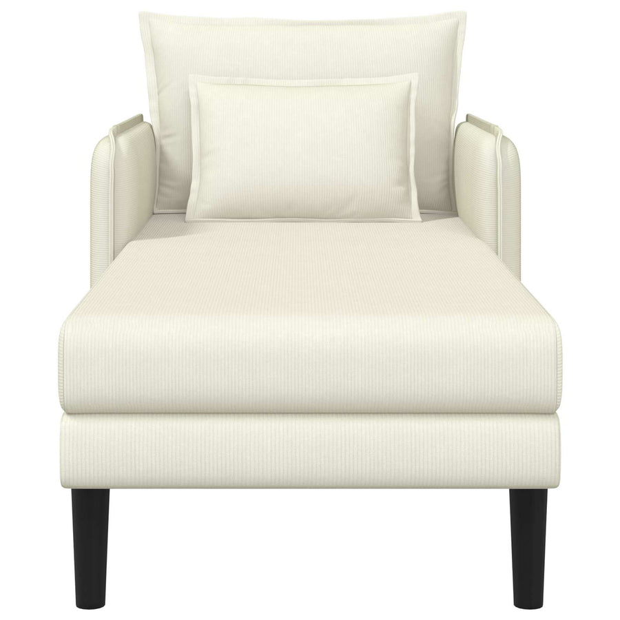Grote chaise longue Crèmekleurig Katoenen stof