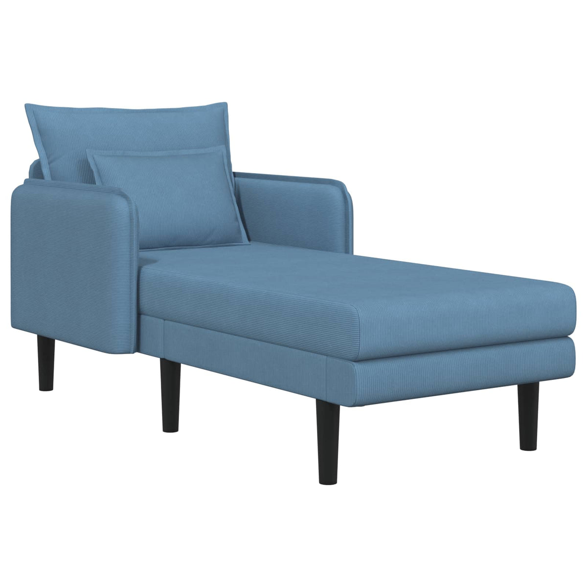 Grote chaise longue Blauw Katoenen stof