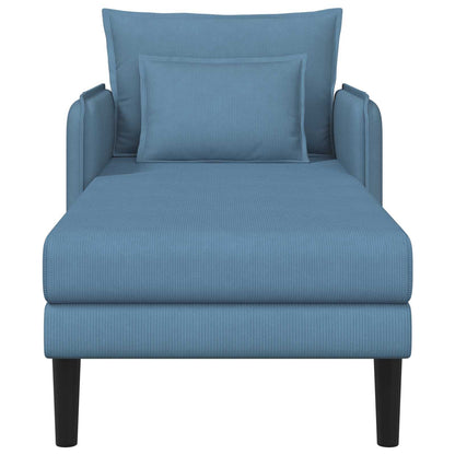 Grote chaise longue Blauw Katoenen stof