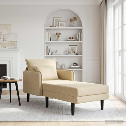 Grote chaise longue Grijs groen Katoenen stof