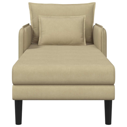 Grote chaise longue Grijs groen Katoenen stof