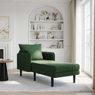 Chaise longue 173x84x86 cm donkergroen corduroy